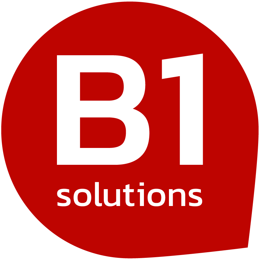 B1 Solutions Logo in red